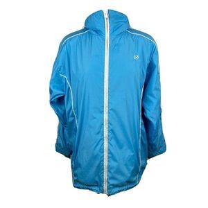 Obermeyer Jacket 10 Womens Vintage Blue Ski Mid Weight Full Zip Hooded